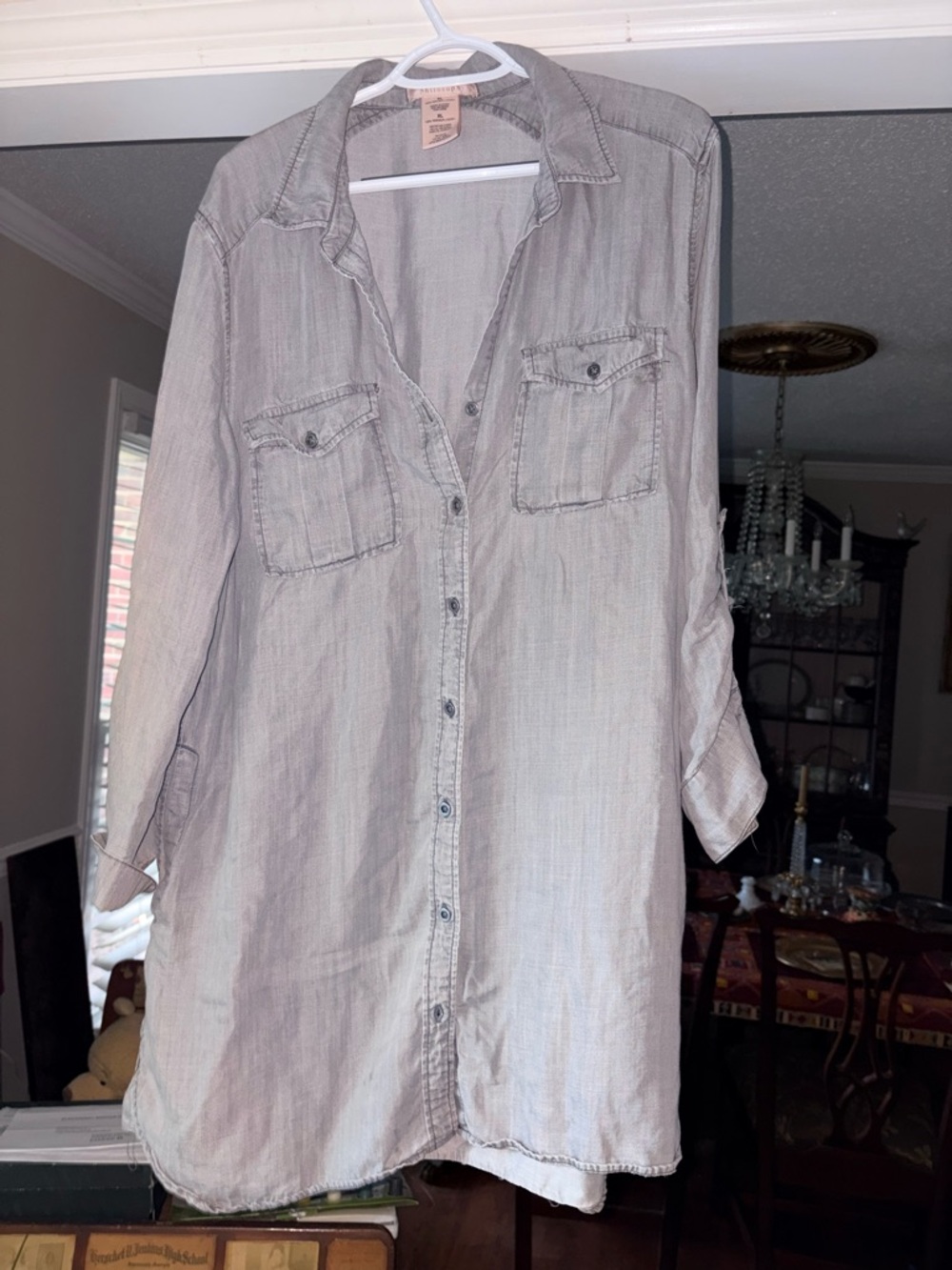 Philosophy Grey Tencel/Lyocell Shirt Dress